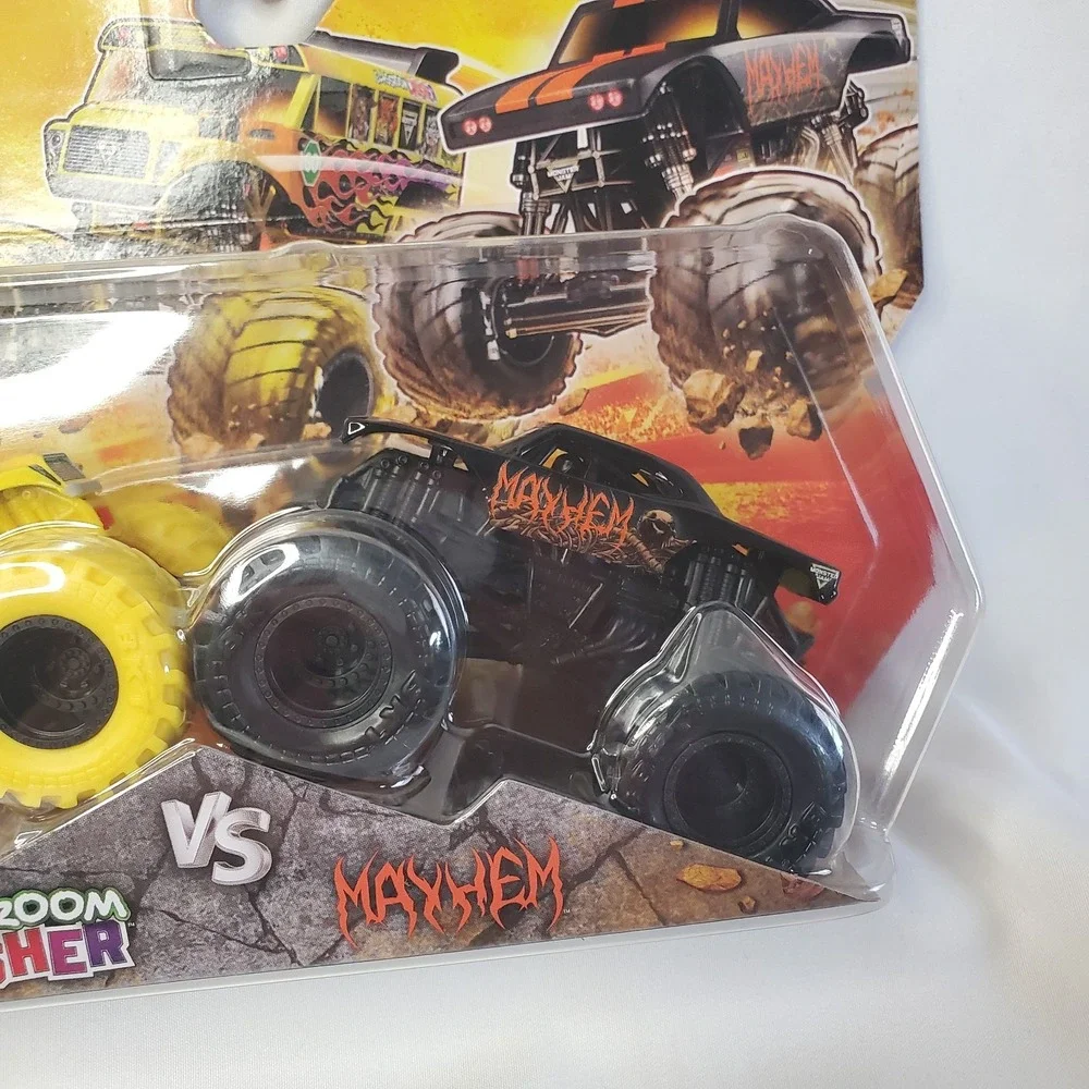 2026 Monster Jam Trucks CLASSROOM CRUSHER School Bus Vs MAYHEM 2 Pack Series 36